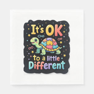 Autism Awareness It's Ok To Be A Little Different  Napkin
