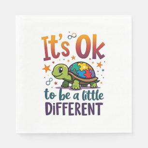 Autism Awareness It's Ok To Be A Little Different  Napkin