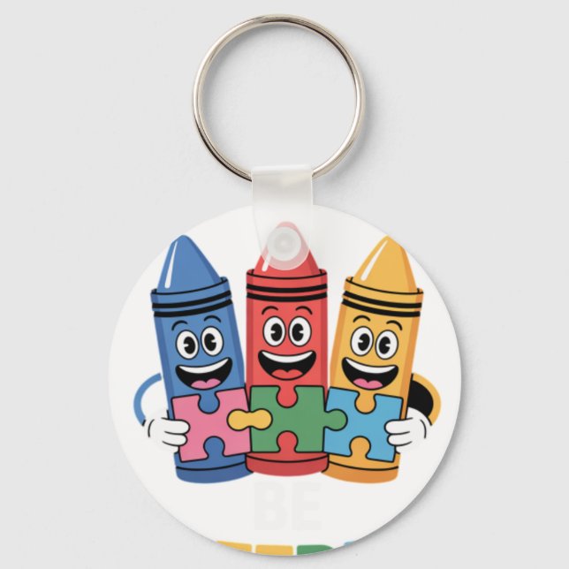 Autism Awareness It's Ok To Be Different Autistic  Key Ring (Front)