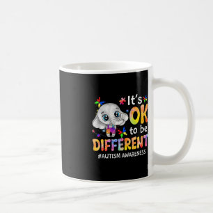 Autism Awareness It's Ok To Be Different Elephant Coffee Mug