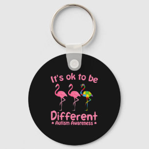 Autism Awareness Its Ok To Be Different Flamigo Wo Key Ring