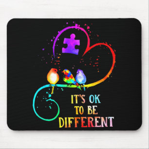 Autism Awareness It's OK To Be Different Love Puzz Mouse Pad