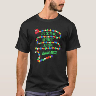 Autism Awareness Its Ok To Be Different Puzzle Pi T-Shirt