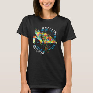 Autism Awareness  Its Ok To Be Different Sea Turtl T-Shirt