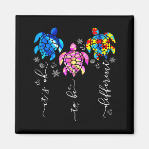 Autism Awareness Its Ok To Be Different Sea Turtle Magnet