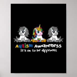 Autism Awareness - It's Ok To Be Different Women Poster