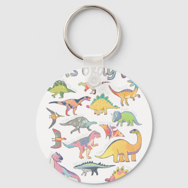 Autism Awareness It's Okay To Be Different Funny D Key Ring (Front)