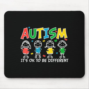 Autism Awareness Its to Be Different Teacher Kids Mouse Pad