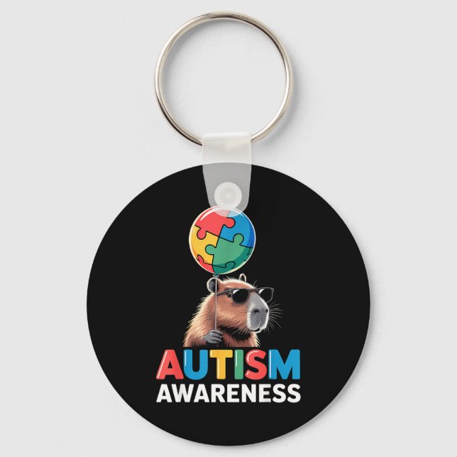 Autism awareness  key ring (Front)