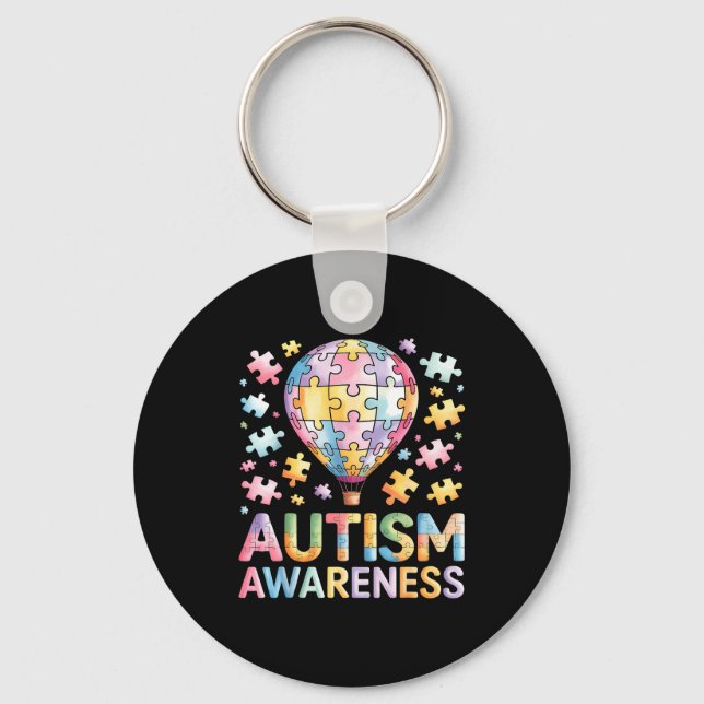 Autism awareness  key ring (Front)