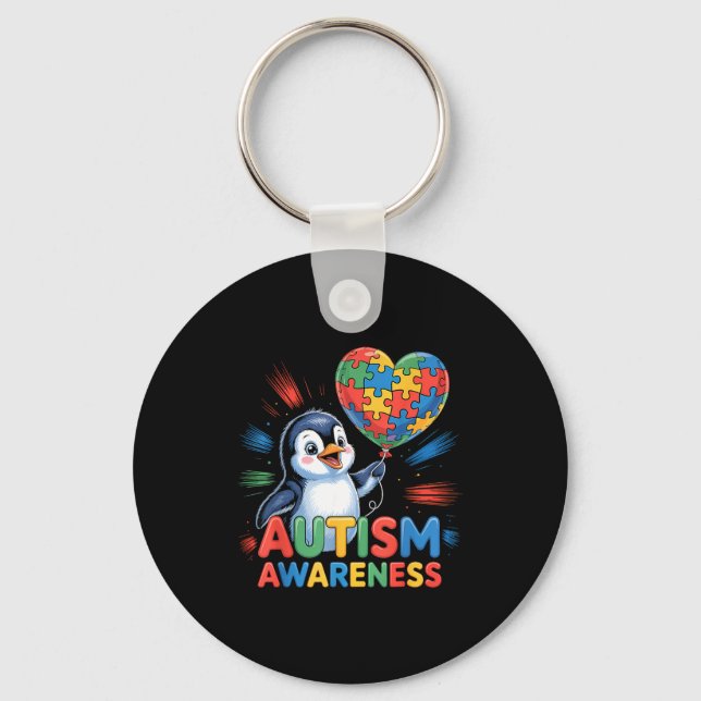 Autism awareness  key ring (Front)