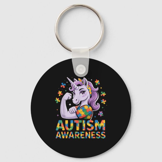 Autism awareness  key ring (Front)
