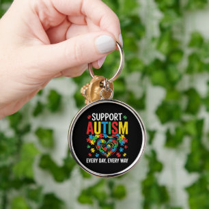 Autism awareness key ring
