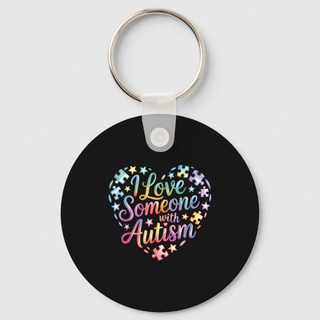 Autism awareness  key ring (Front)