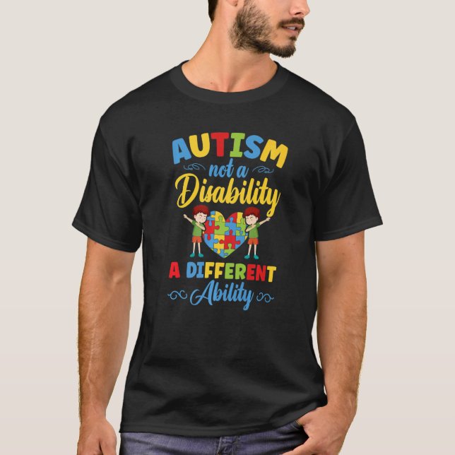 Autism Awareness Kids Autism A Different Ability   T-Shirt (Front)
