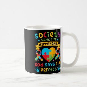 Autism Awareness Kids Boys God Says I'm Perfect Coffee Mug
