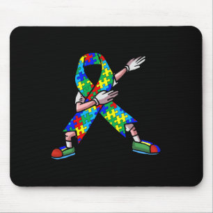 Autism Awareness Kids Dabbing Puzzle Piece Love Da Mouse Pad