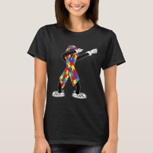 Autism Awareness Kids Dabbing Puzzle Piece Love Da T-Shirt