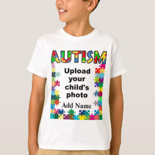 Autism Awareness Kids Shirt Puzzle Frame Customise