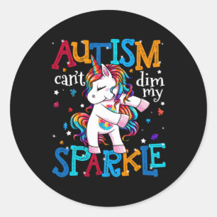 Autism Awareness Kids Unicorn For Autism Mum Girls Classic Round Sticker