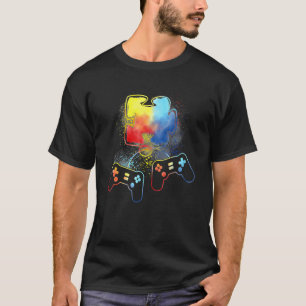 Autism Awareness Kids Video Gamer Puzzle Piece Blu T-Shirt