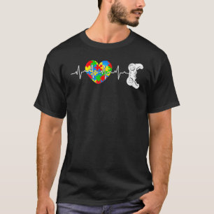 Autism Awareness Kids Video Gamer Puzzle Piece Blu T-Shirt