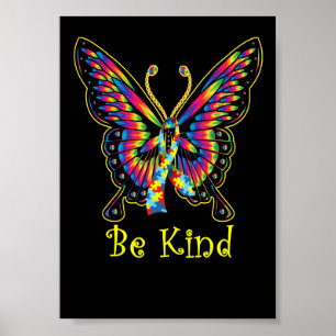 Autism Awareness Kindness Butterfly Be Kind Teache Poster