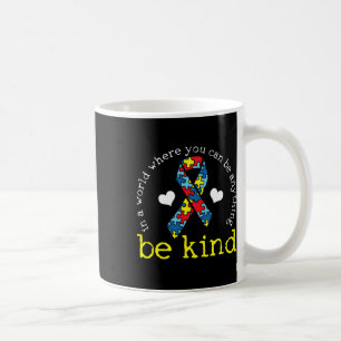Autism Awareness Kindness Ribbon Heart  Coffee Mug