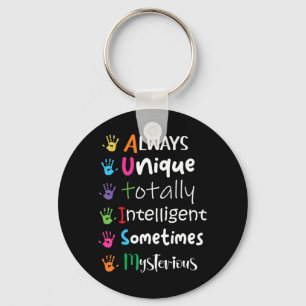 Autism Awareness Kindness Shirt Always Unique Tota Key Ring