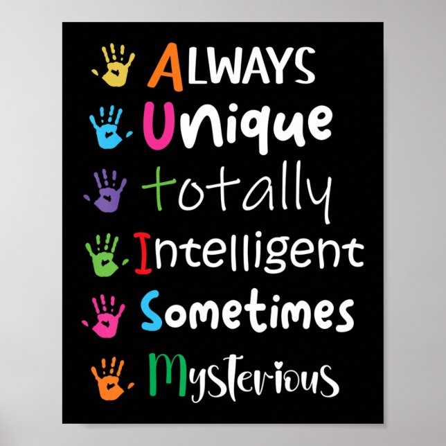 Autism Awareness Kindness Shirt Always Unique Tota Poster (Front)