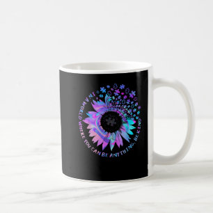 Autism Awareness Kindness Sunflower Tie Dye Puzzle Coffee Mug