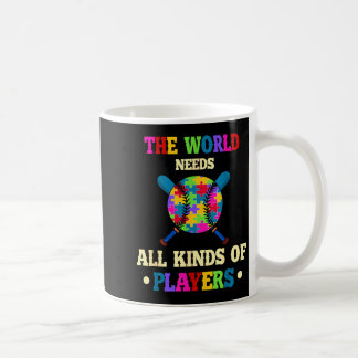 Autism awareness kinds puzzle baseball player boys coffee mug