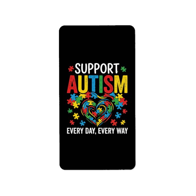 Autism awareness label (Front)