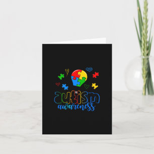 Autism Awareness Light Bulb Puzzle Card