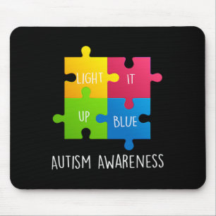 Autism Awareness Light it up Blue Mouse Pad