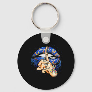 Autism Awareness Lips 1 Key Ring