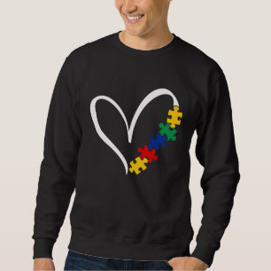 Autism Awareness Love Heart Puzzle Piece 1 Sweatshirt