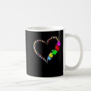 Autism Awareness Love Heart Puzzle Piece Gift Coffee Mug