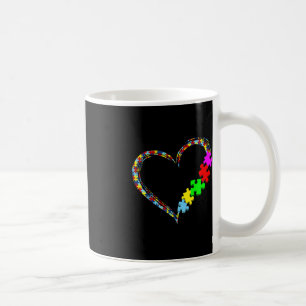 Autism Awareness Love Heart Puzzle Piece Gift Men Coffee Mug