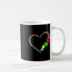 Autism Awareness Love Heart Puzzle Piece Gift Men Coffee Mug