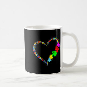 Autism Awareness Love Heart Puzzle Piece Gift Men Coffee Mug
