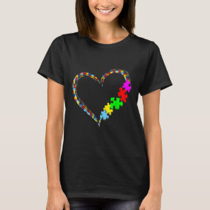 Autism Awareness Love Heart Puzzle Piece Gift Men  T-Shirt