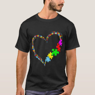 Autism Awareness Love Heart Puzzle Piece Gift Men T-Shirt