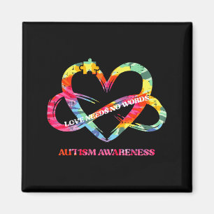 Autism Awareness Love Needs No Words Heart Women M Magnet