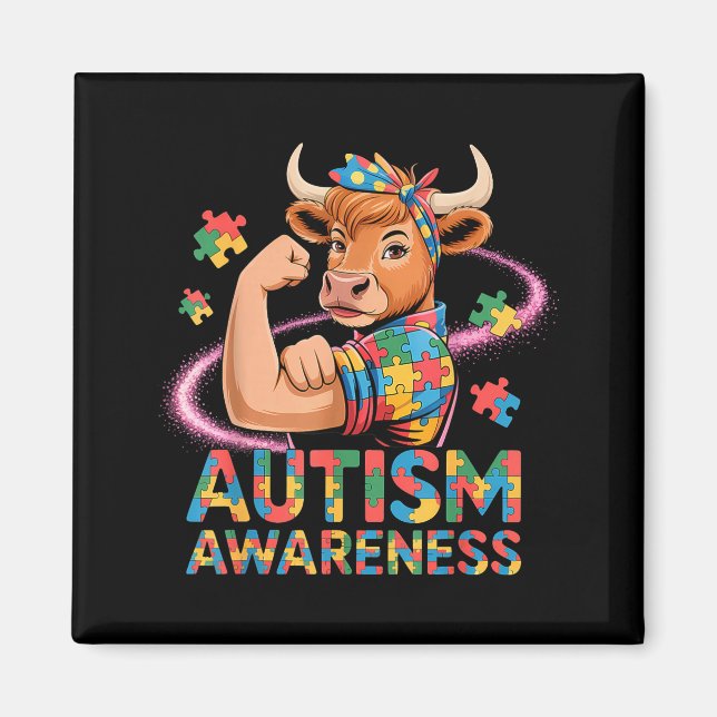 Autism awareness  magnet (Front)