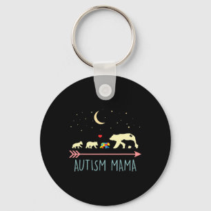 Autism Awareness Mama Bear 4 Cubs Autism Mama Key Ring