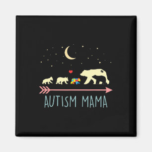 Autism Awareness Mama Bear 4 Cubs Autism Mama Magnet