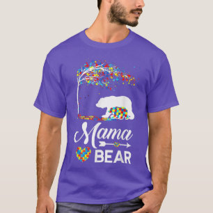 Autism Awareness Mama Bear Autism Mum Premium T-Shirt