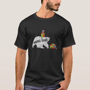 Autism Awareness Mama Bear Autistic Kids Awareness T-Shirt