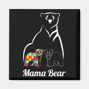 Autism Awareness Mama Bear Mum Autistic Child Magnet
